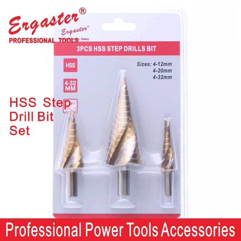 HSS Titanium Coted Cone Metal Step Drill Bits Set