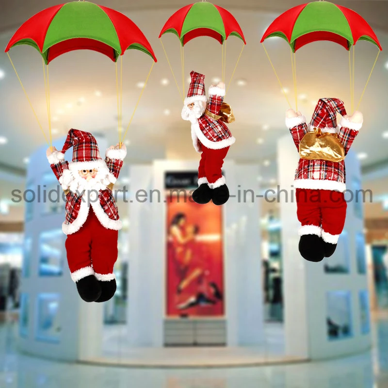 Santa Claus Skydiving Rope Climbing Father Gift Decoration