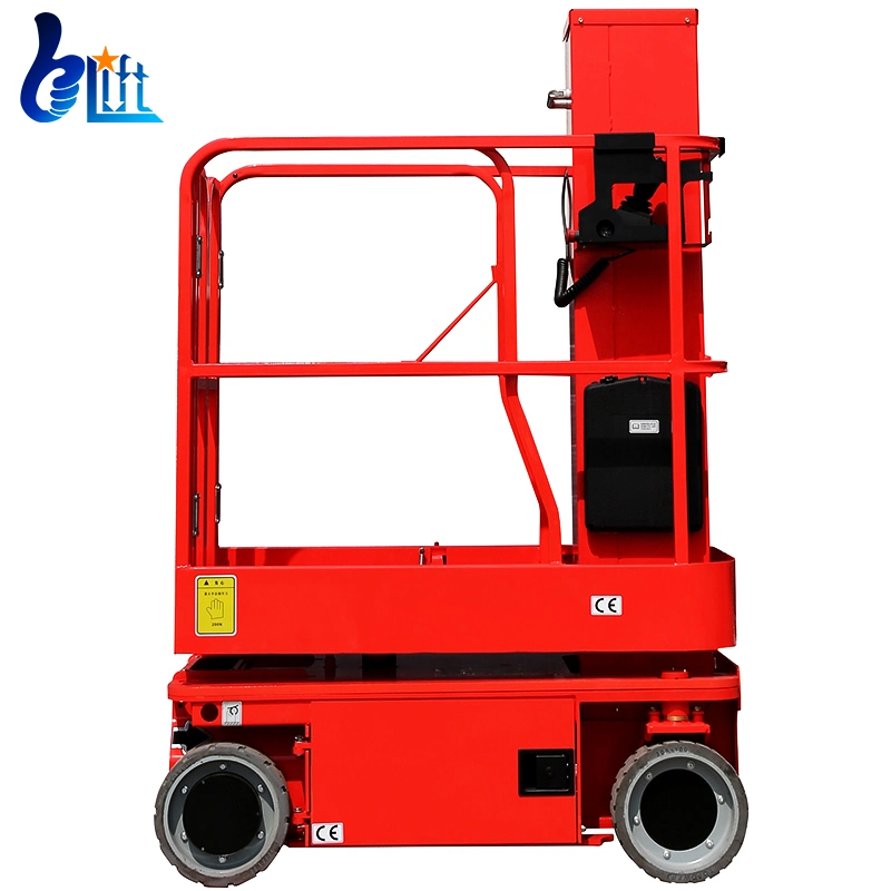 4.8m Aerial Elevated Work Platform Electric Vertical Mast Lift One Man Hydraulic Personal Lift Portable