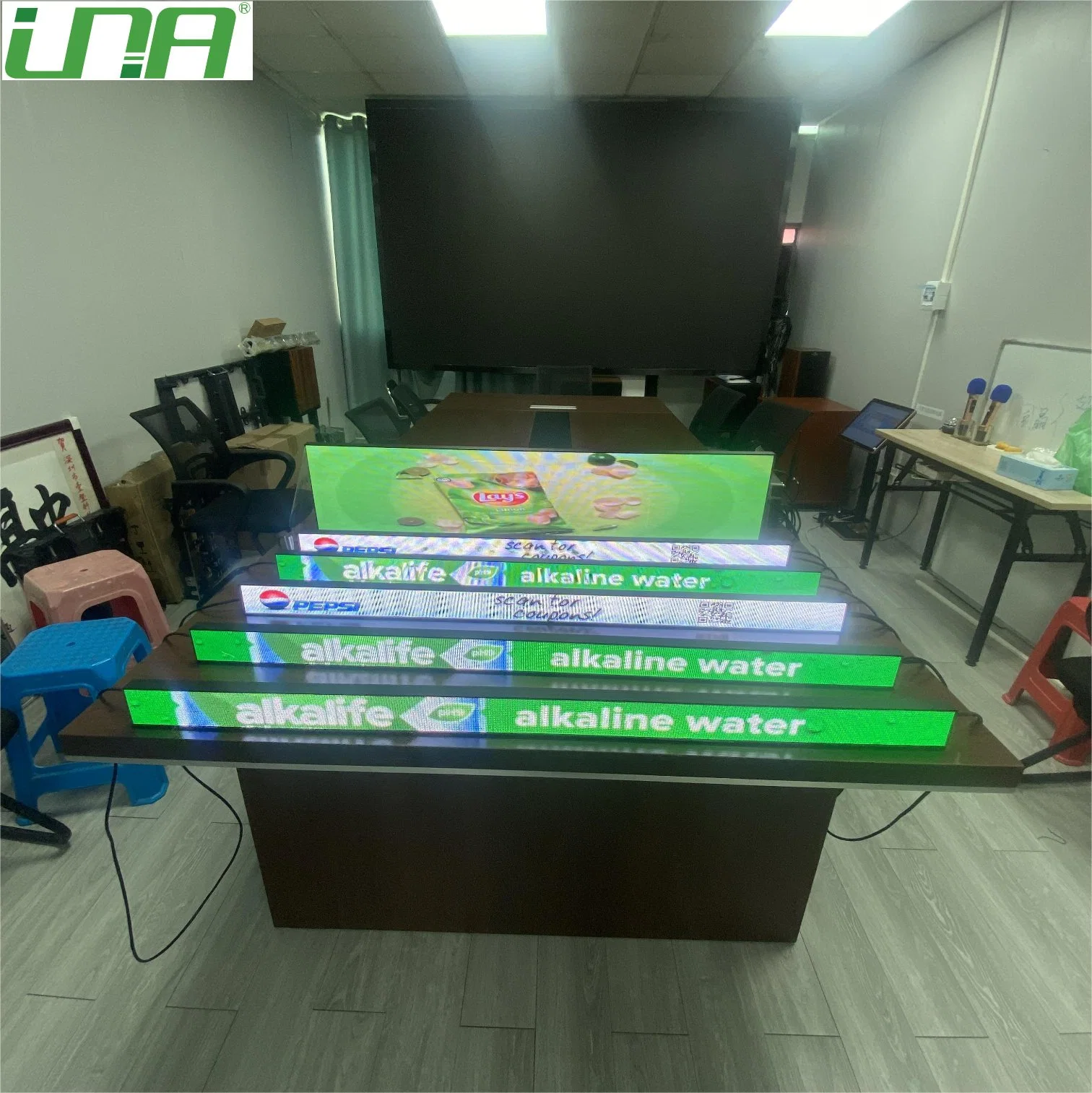 Retail Store P1.5 Shelf Video Screen Sign Strip LED Panel Digital Board Display