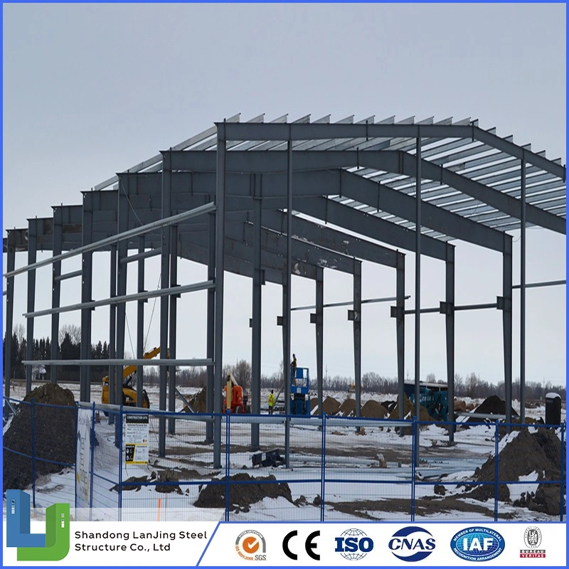 Soldadura de estructura de acero Diseño de Construcción de Alta resistencia Galvanizado para almacén Taller Garaje Hangar