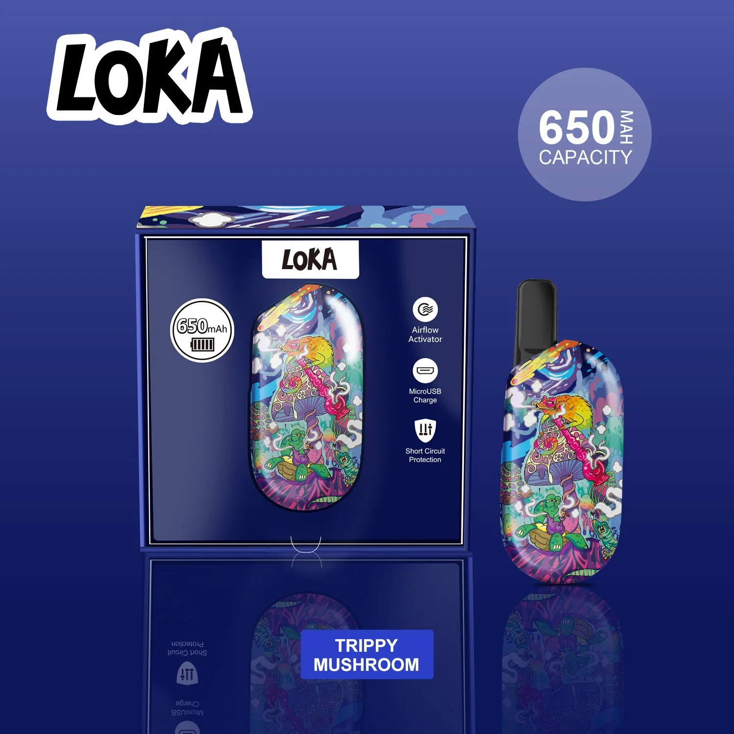 Loka Vape Battery 510 Thread Oil Vape Pen Battery Loka 650mAh