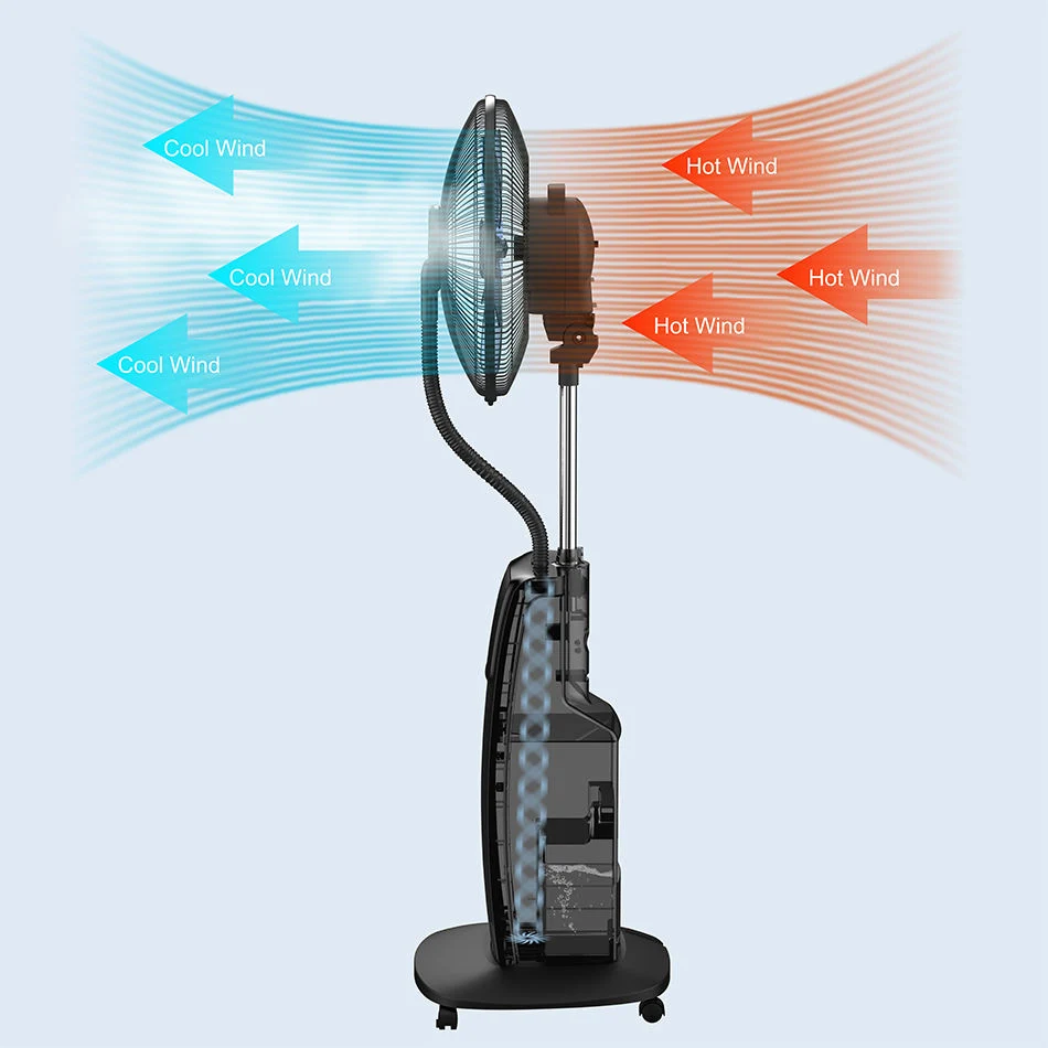 High quality/High cost performance  Air Cooler Domestic Standing Humidifier Mist Fan with Remote Water Mist Fan Spray