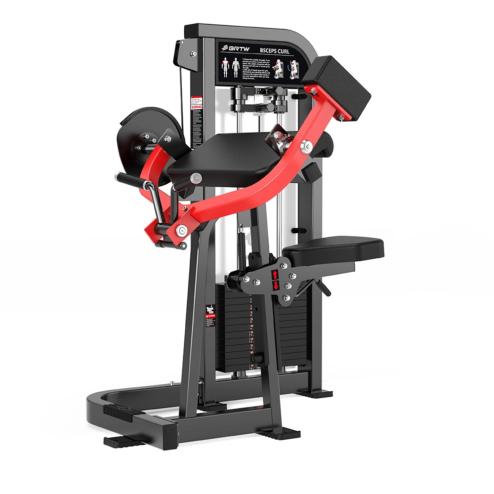 Equipamento de ginástica para musculação do corpo esportivo Hammer Strength Machine Gym Fitness Bíceps Curl.