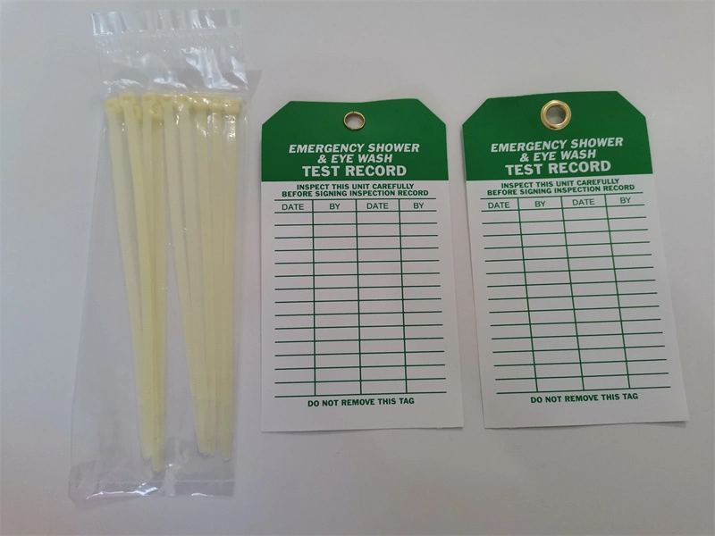 PVC Inspection Label for Eye Wash/Shower Safety Tags