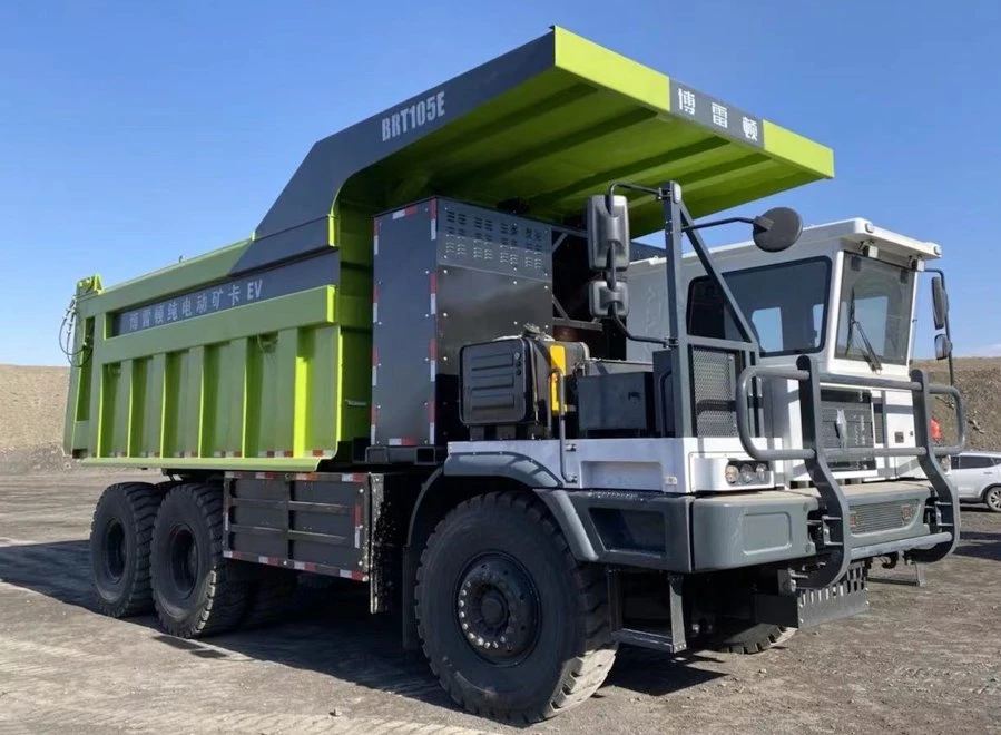 La energía eléctrica de batería de nuevo chino 6X4 de la minería Camión Volquete Breton 350kwh 100ton Fullwon carretillas eléctricas de EV para equipos de minería