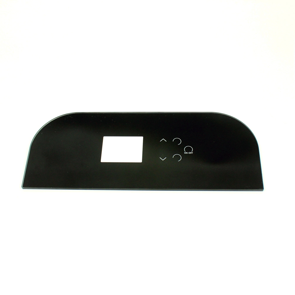 2021 Hot 3mm Fan-Shaped Electrical Glass Panel with Black Ceramic Silkscreen Printing for Smart Appliance