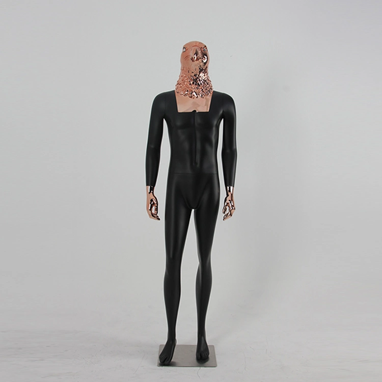 Factory Supplier Fiberglass Full Body Male Mannequins Head Animal Eagle Standing Black Mannequin