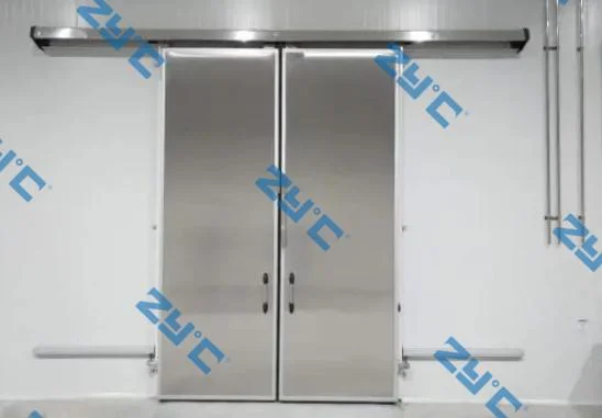 Industrial Automatic or Manual Polyurethane Sandwich Panel Thermal Insulated Stainless Steel Cold Storage Freezer Room Sliding Door for Refrigeration Warehouse