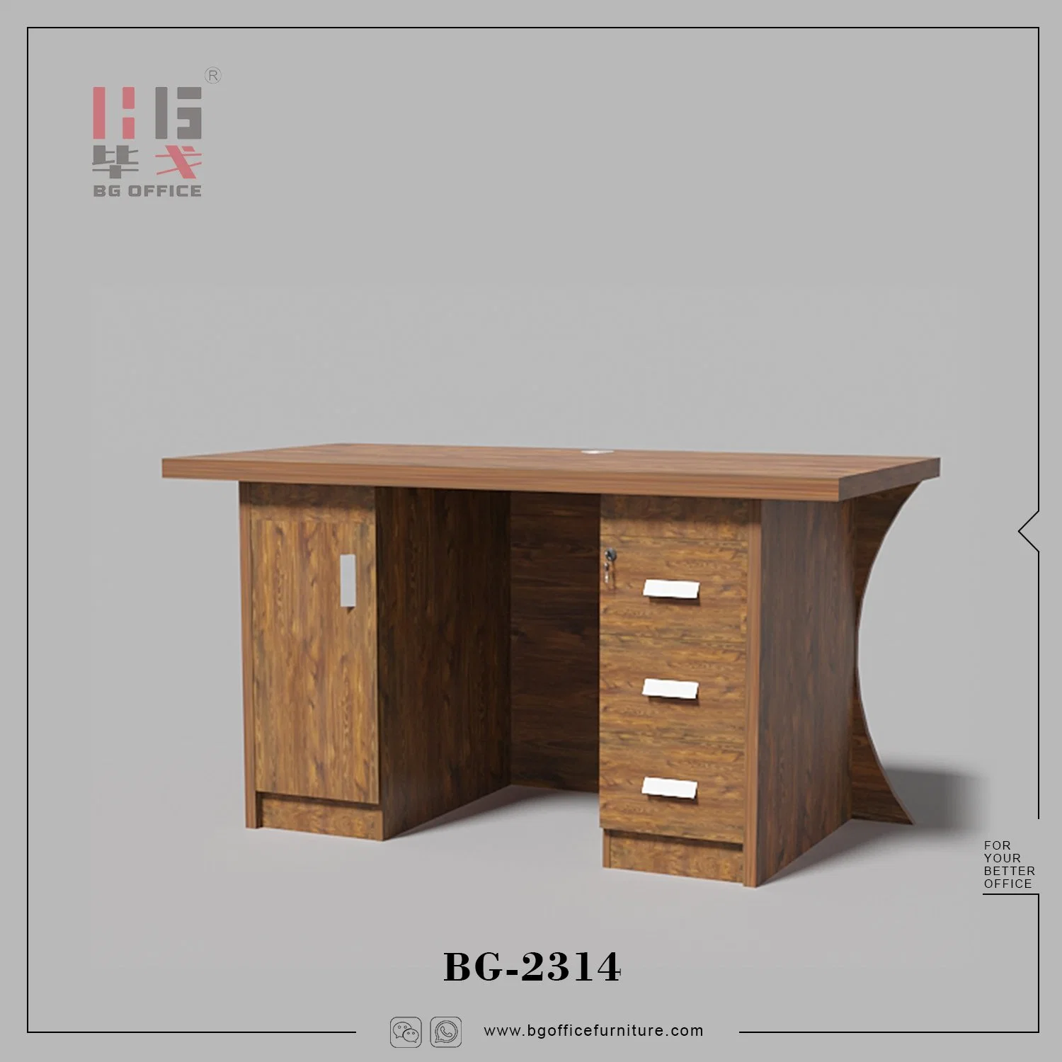 Wholesale/Supplier Wooden Furniture Modern Executive Computer Desk Office Table Design with Drawers