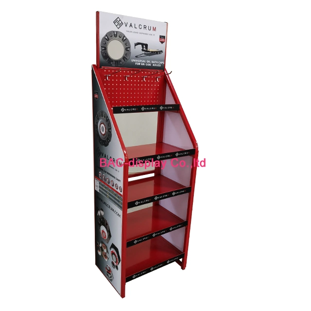 Metal Plater Shelves Display Rack for Advertising. Store Metal Floor Display Stand