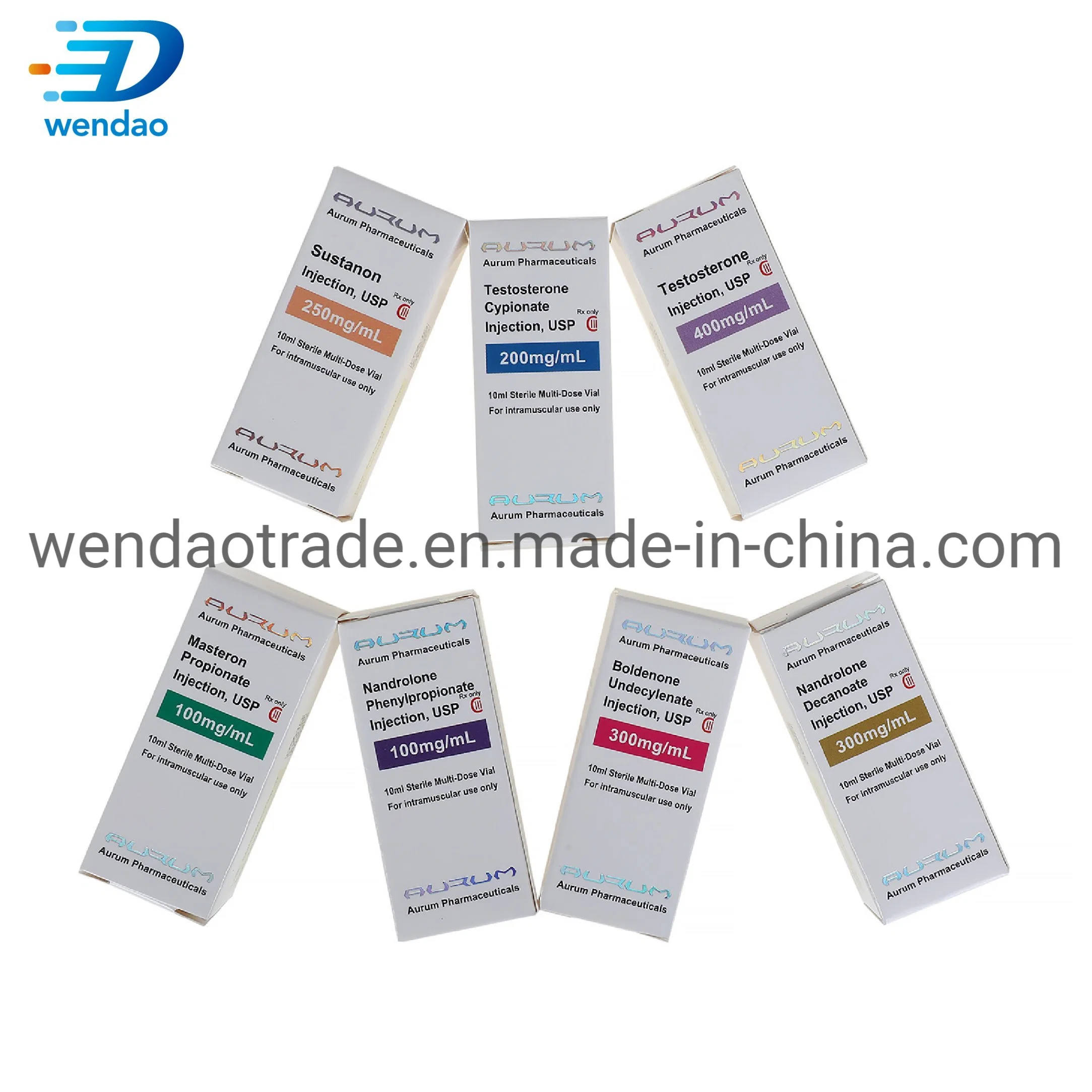 Waterproof High quality/High cost performance  10ml Steroid Vial Glass Label and Box