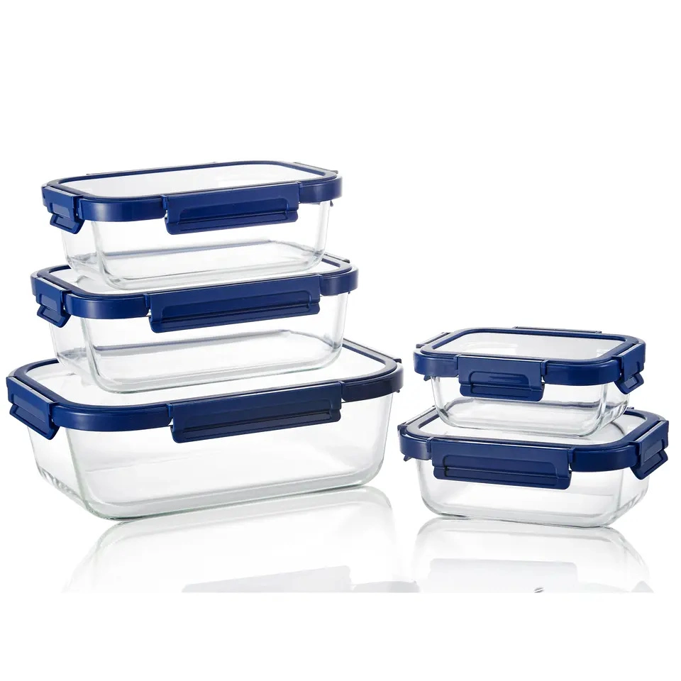 Airtight Storage Containers Portable Microwave Bento Glass Lunch Box