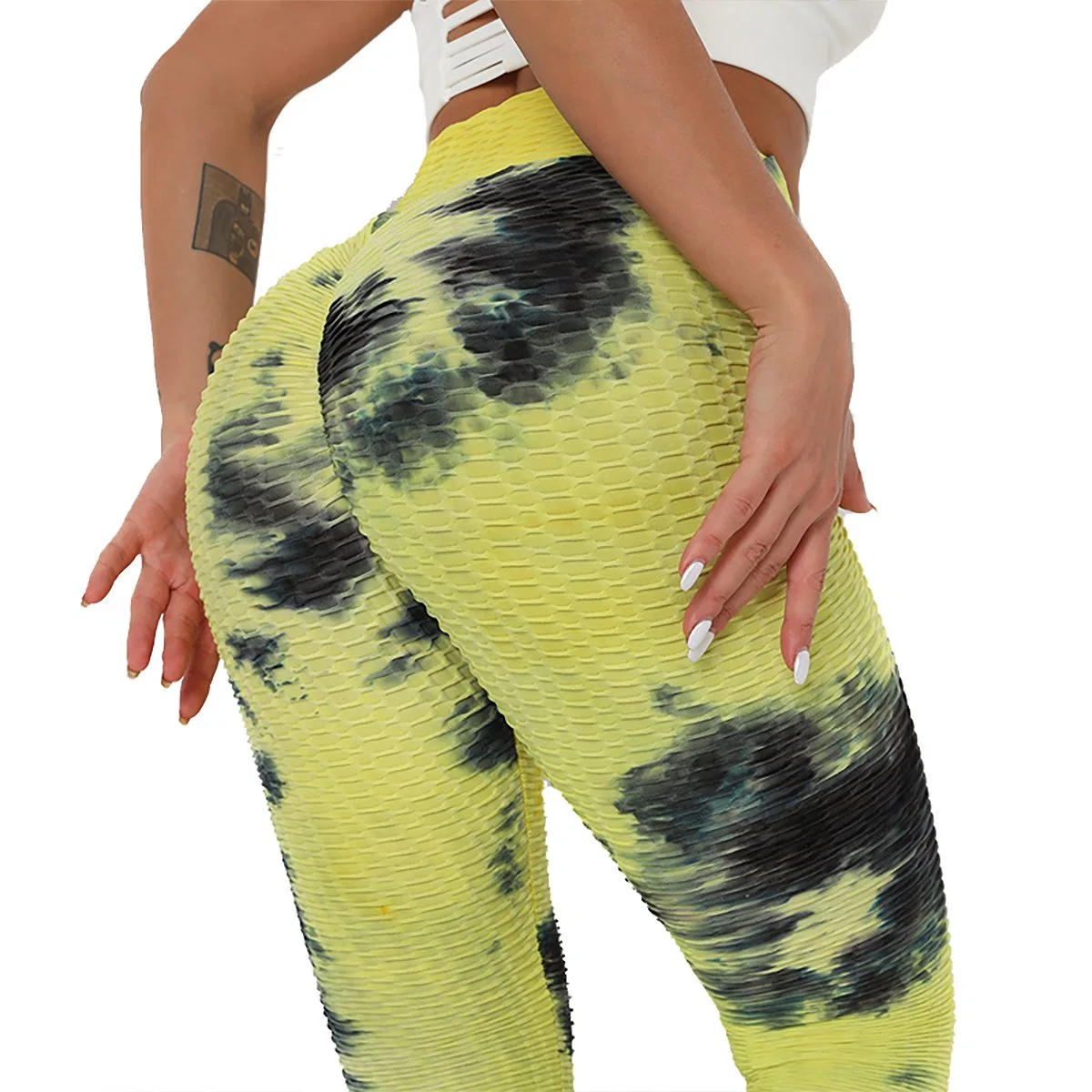 Wholesale/Supplier Pink Tie Dye Yoga Leggings Women Sublimation Nylon Yoga Legging