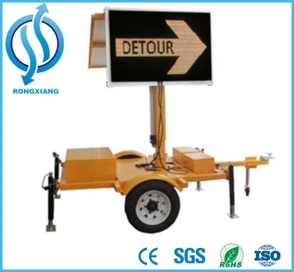 Traffic Safety Solar LED Screen Movable Sign Board