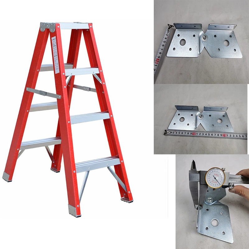 Double Folding Fiberglass Ladder with Metal Hinge Joint