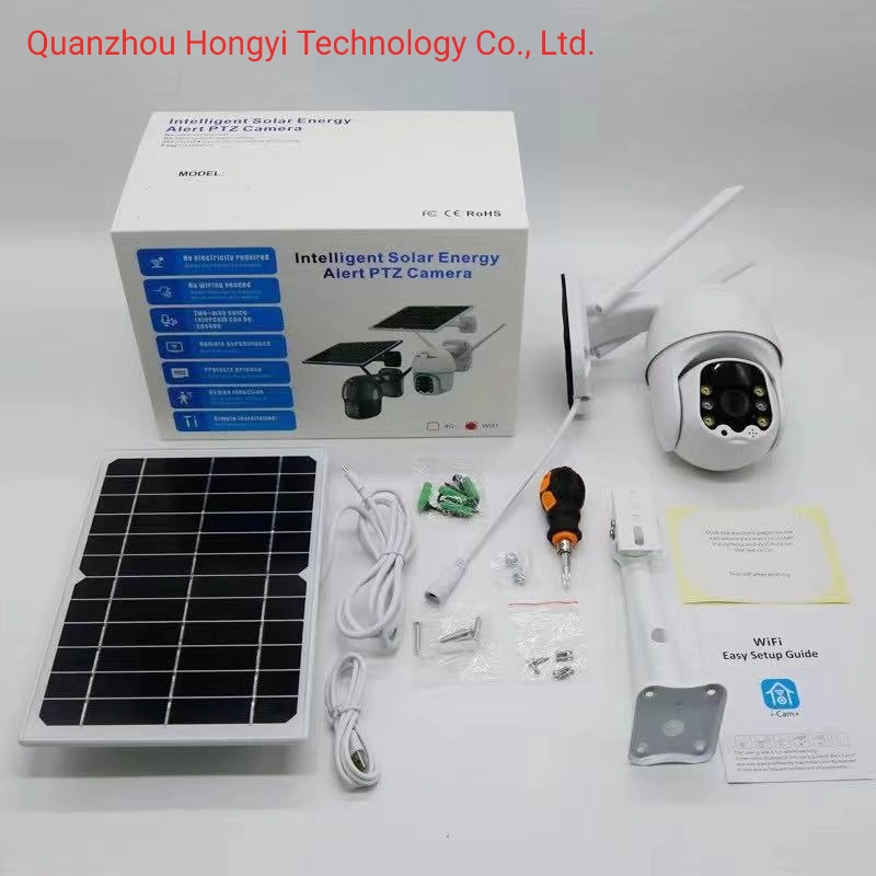 Kit de cámara de seguridad Domótica Telecamera al aire libre con Pannello Domo PTZ Solare1080p CCTV cámara PTZ IP inalámbrica de Energía Solar