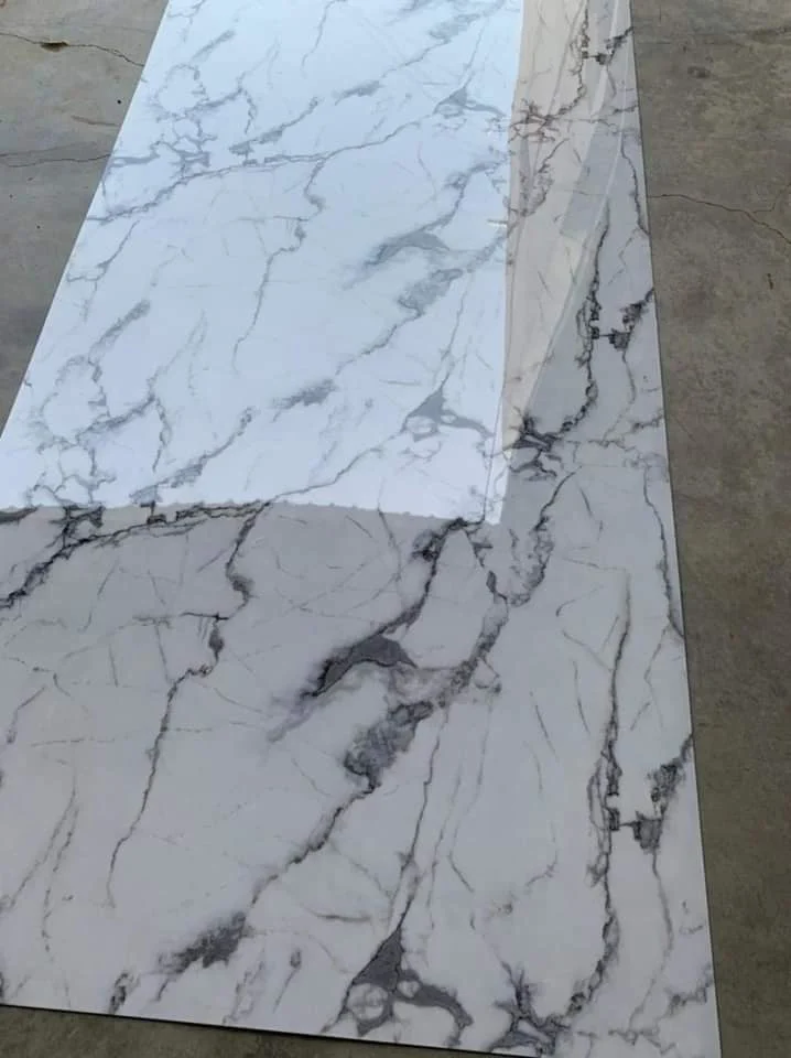 PVC UV Marble alternativa Board / plástico de mármore Folha / parede Painel decoração chão