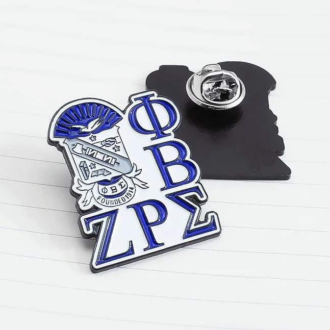 Custom Logo Fraternity and Sorority Lapel Pins Soft Enamel Greek Letter Lapel Pin