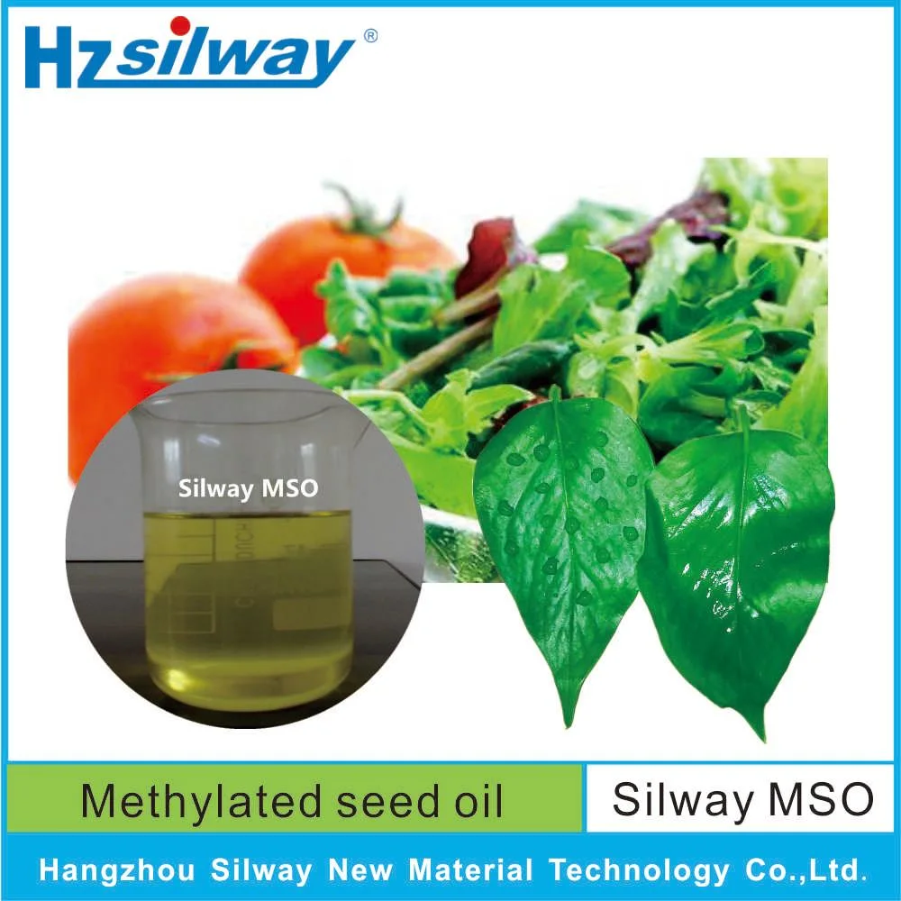 Aceite de semillas metilado MSO humectación rápida distribución uniforme de gotas uno Surfactante mezcla diseñado para usarse con insecticida herbicida fungicida defoliant Desecante