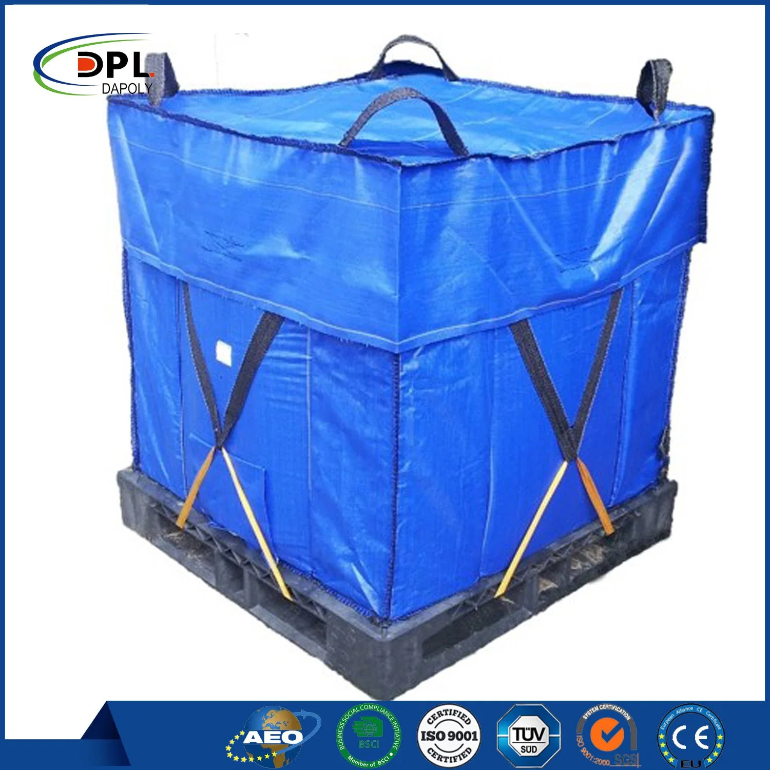 Super 1 tonelada de proveedor saco sacos Jumbo FIBC gran bolsa de embalaje a granel transversal superior plana de grado alimentario Color de fondo plano 1500kg 1000kg.