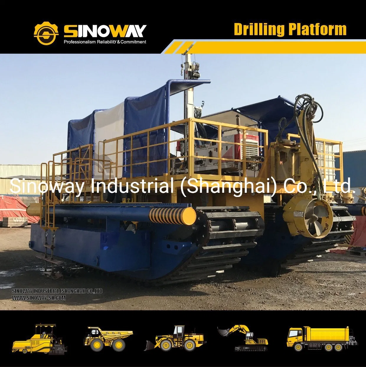 Custom Amphibious Buggy Platform Jack-up Swamp Drilling Rig for Underwater Surveying