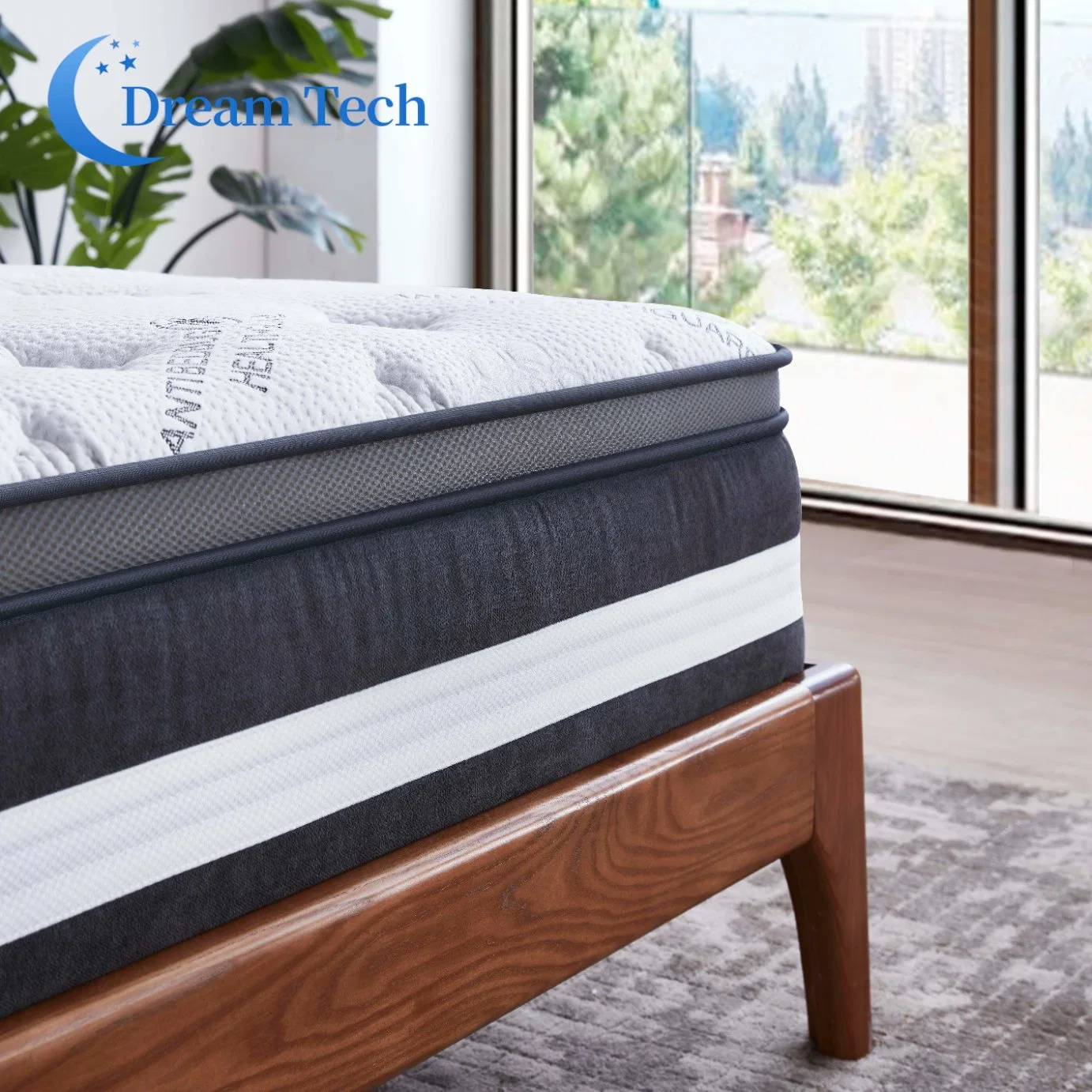 Natural Latex High Density Memory Foam Pocket Spring King Size Firm Compressed Boxed Mattress