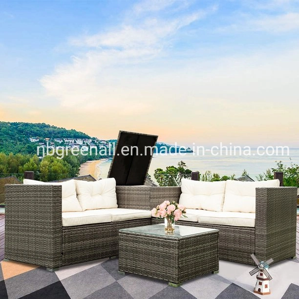 Four-Piece Outdoor Patio Garden Rattan Wicker Home Hotel Sofa Set Furniture