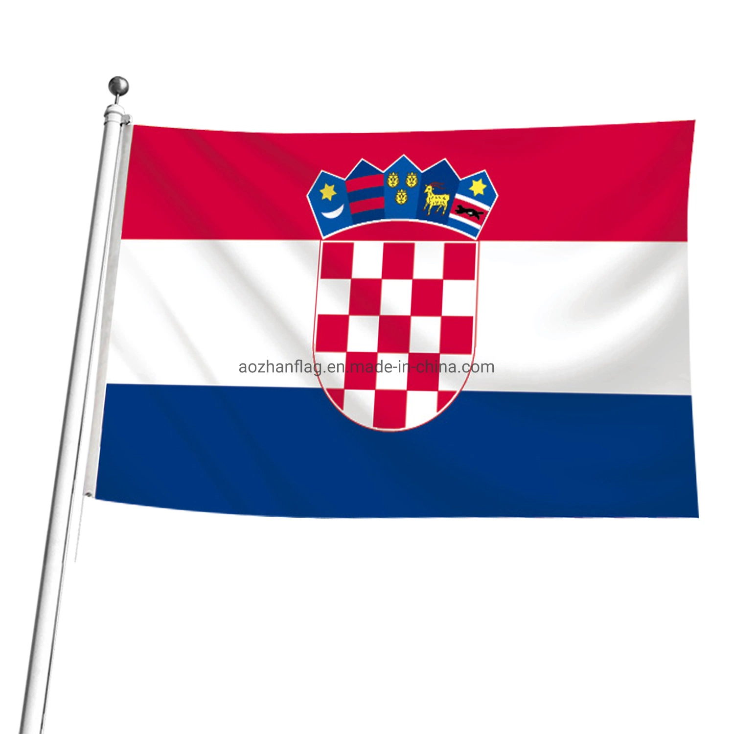 Wholesale/Supplier Custom 100% Polyester 3X5FT Stock Printed Natioanl Croatian Croatia Flag