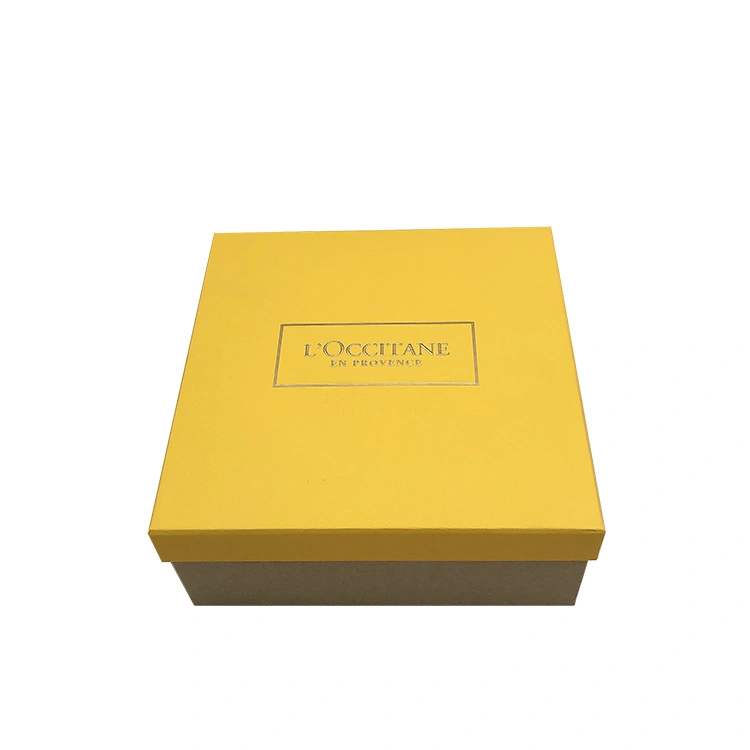 Papier Verpackung Geschenkverpackung Boxen Logo Custom Gold Folie Stempeln Aufbewahrungsbox Strukturierte Kunstpapierbox mit geprägtem Logo
