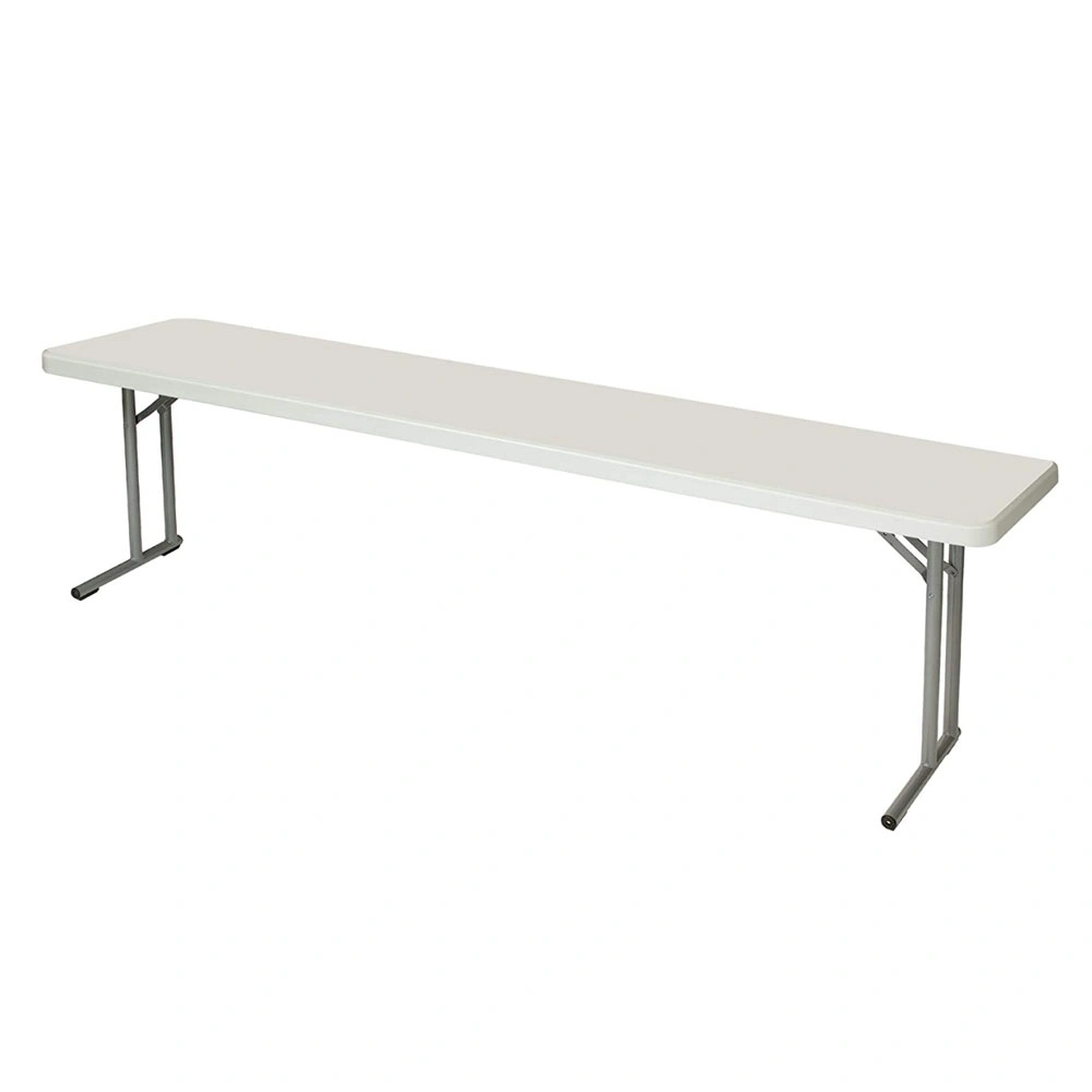 White Foldable 8FT HDPE Plastic Conference Seminar Tables for Events