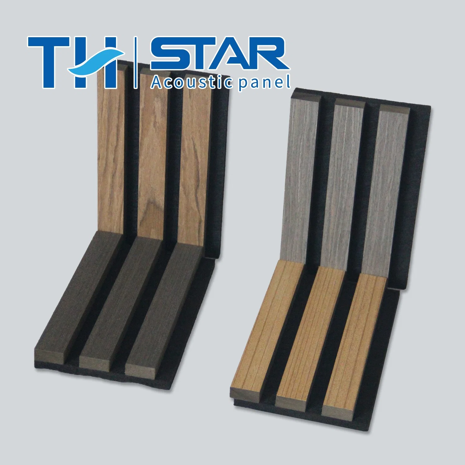 Factory Sound Absorption Decorative Board 2400*1200 MDF+Pet Slat Wood Acoustic Panel for Indoor Natural