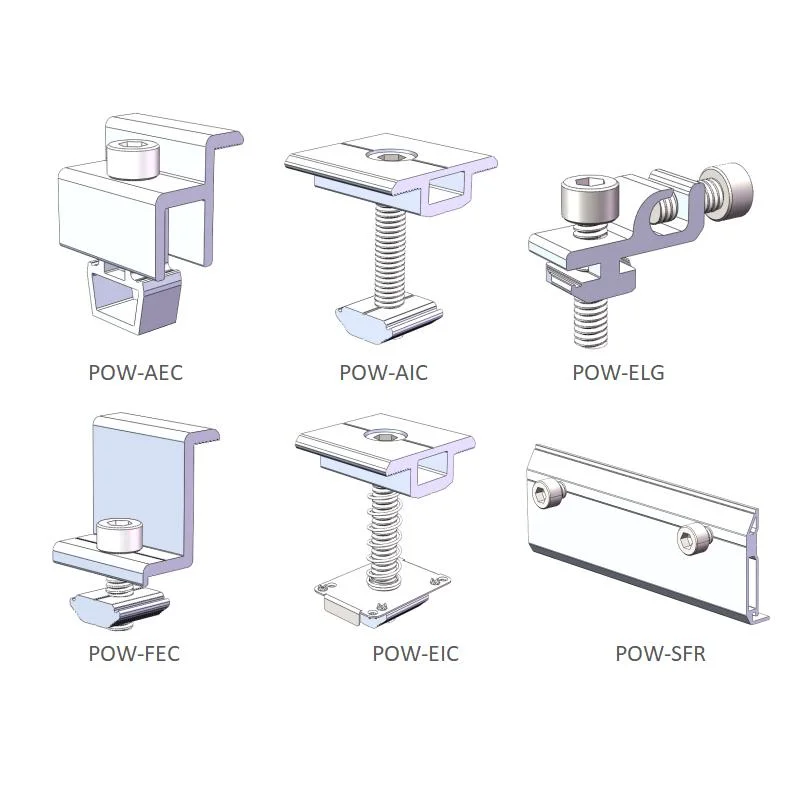 Solar Metal Roof Bracket Solar Racking Structure Aluminum Mounting System