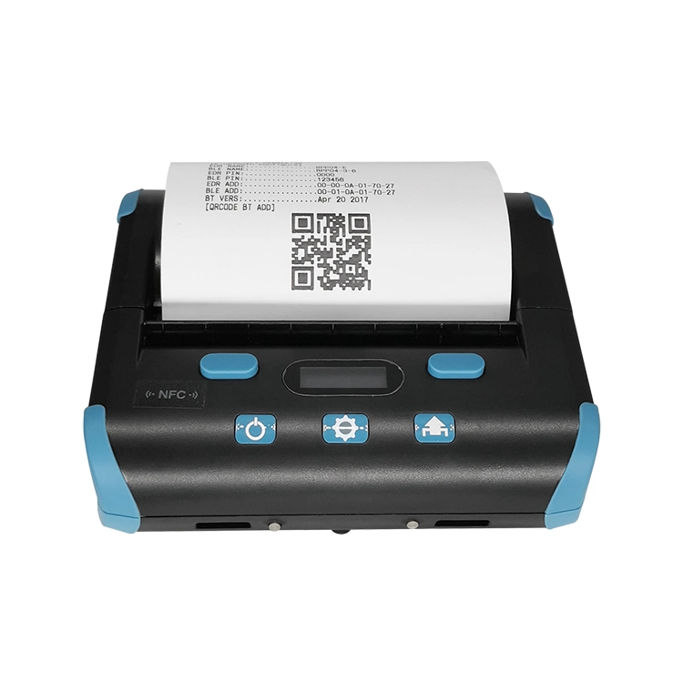 Impressão rápida de 100mm Mini Bluetooth portátil com impressora de etiquetas de código de barras térmica