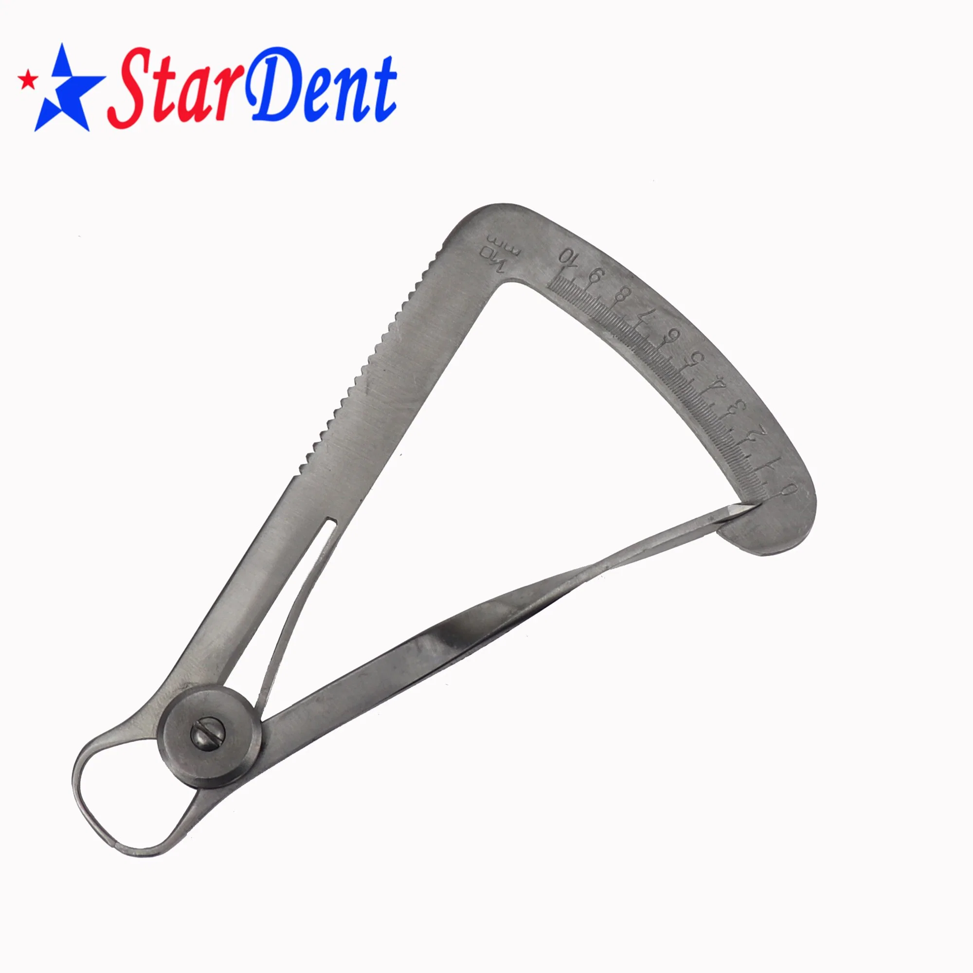 Pinzas de acero inoxidable el instrumento de medición para la corona dental/Cera Indicador Dental