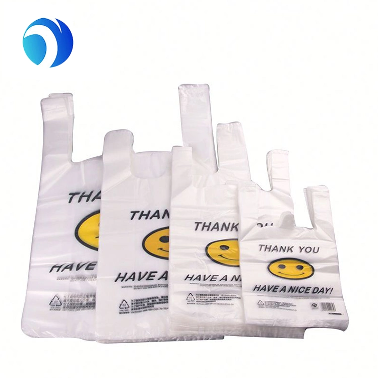 Restaurant Food Package Take-out Bag Compostable Shopping Vest Carry Bag Biodegradable HDPE T-Shirt Bag