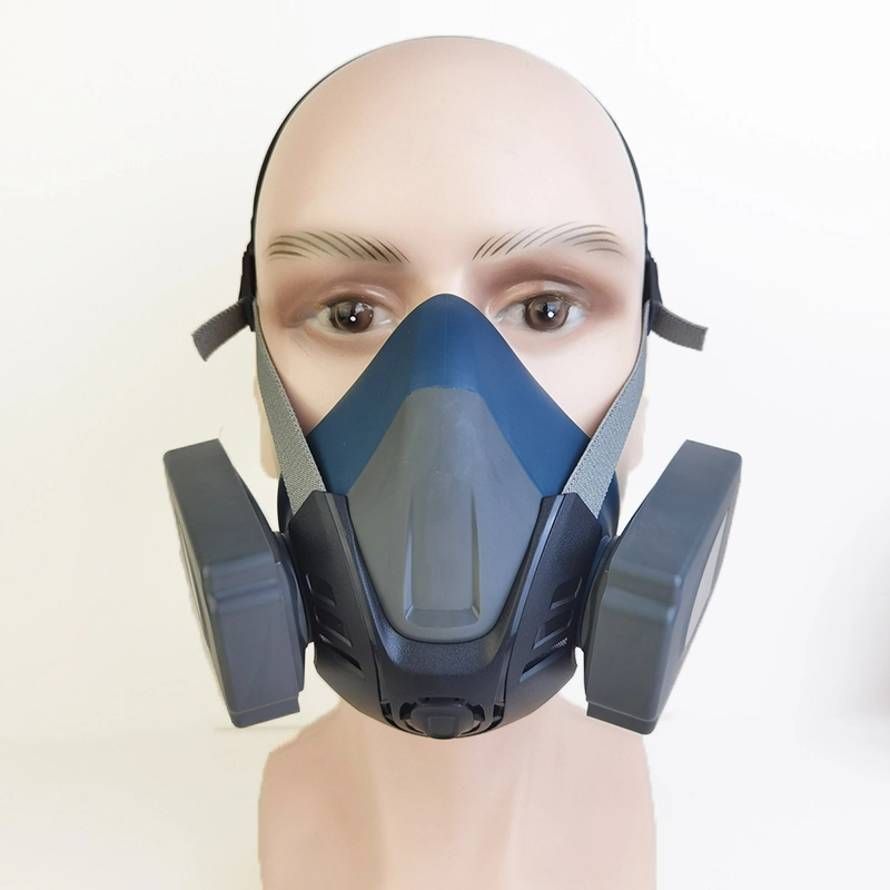 Chemical Industrial Electric Smoking Respirator Half Face Acid Vapor Gas Mask