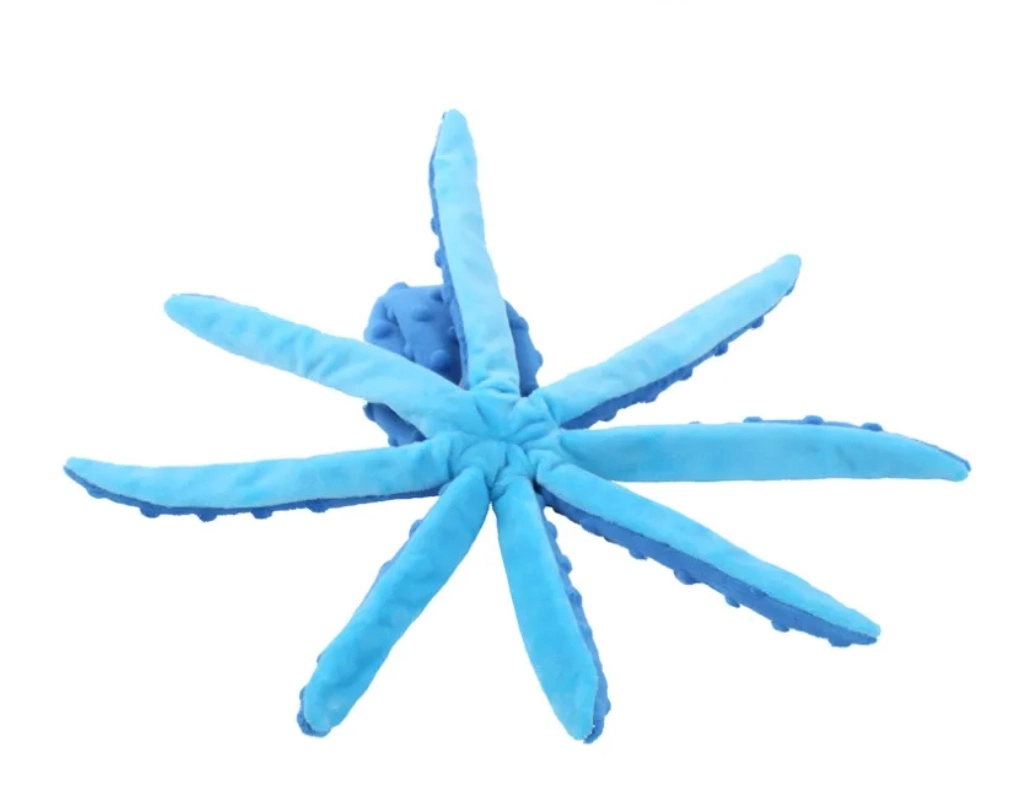 Pulpo Squeaky Dog Toys no Stuff Dog Chew Toy arruga Lujoso