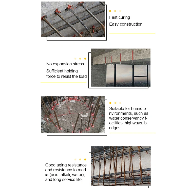 Eco-Friendly Structural Rod Chemical Anchor Epoxy Resin Injection Planting Bar Anchoring Adhesive