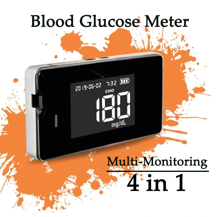 Portable Medical Multi Monitoring System (total cholesterol, urinc acid, blood glucose, hemoglobin test) with Ce Approved