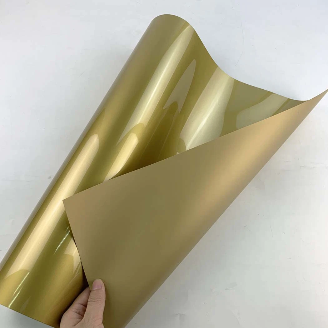 Hot Sell Korea Quality Flex Heat Transfer Vinyl PU for T-Shirt/Clothes/Fabric Printing Cdu-17 Gold