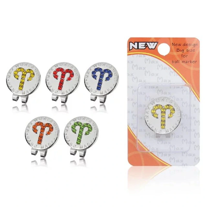 Wholesale 12 Constellation Series Golf Hat Clip Ball Marker