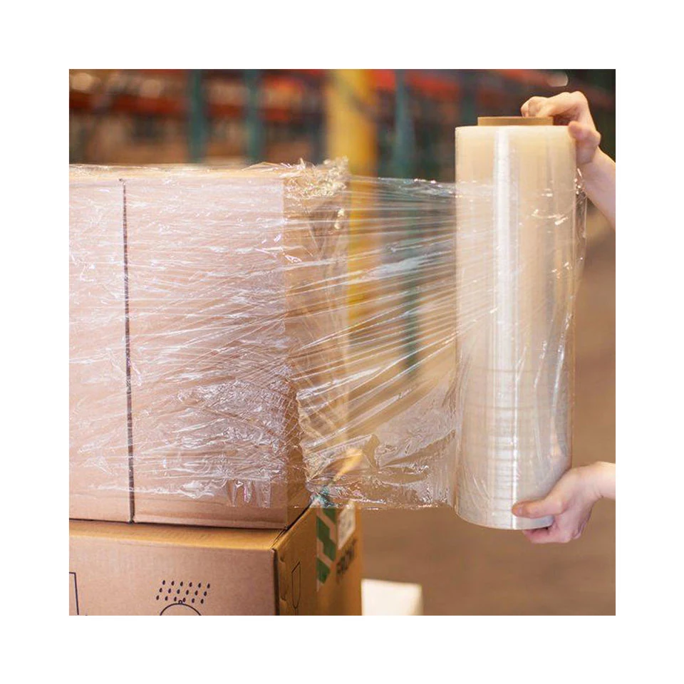 LLDPE Stretch Film Roll Stretchable Environmental Protection Small Household PE Film Wrapping