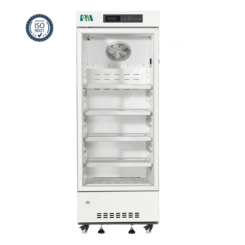 2-8 Degree 226L High Quality Medical Pharmacy Refrigerator Vaccine Freezer with Glass Door