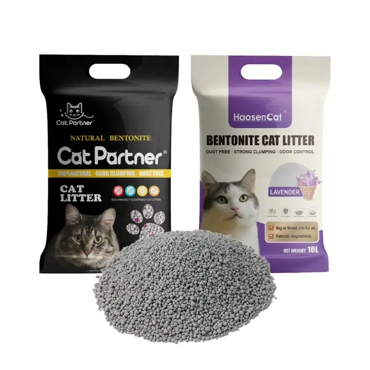 High Efficient Absorbent Cat Toilet Cleaning Natural Sand Bentonite Cat Litter Clay