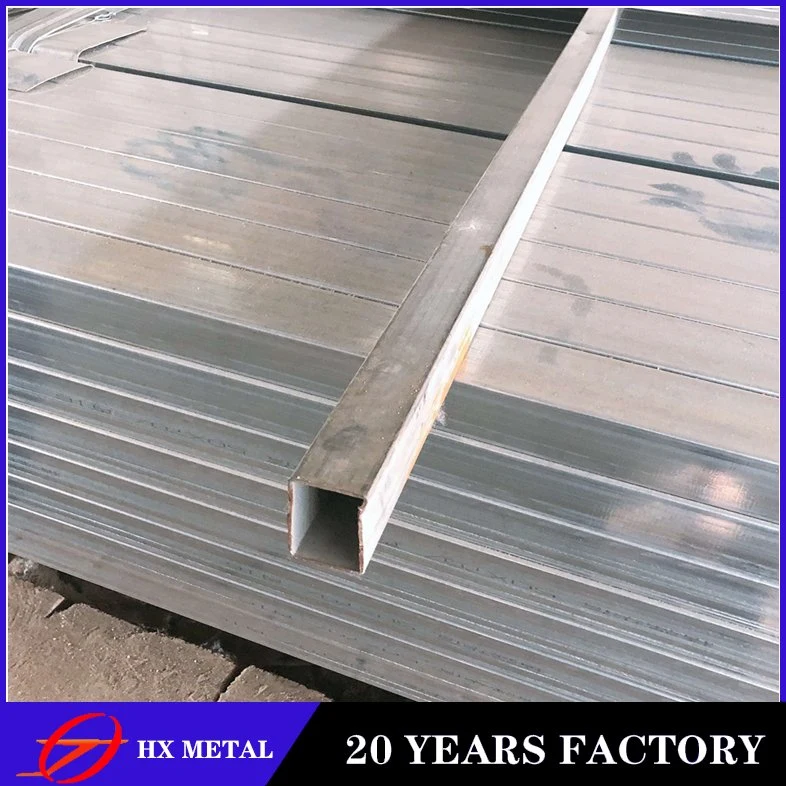 Hot Dipped Galvanized Rectangular Section Cold Rolled Material Mild Steel Pipe for Construction