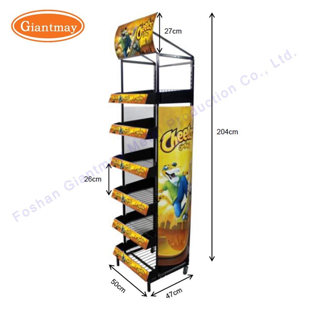 Giantmay Used Candy Rack Chips Display for Advertising Iron Hanging Basket Stand