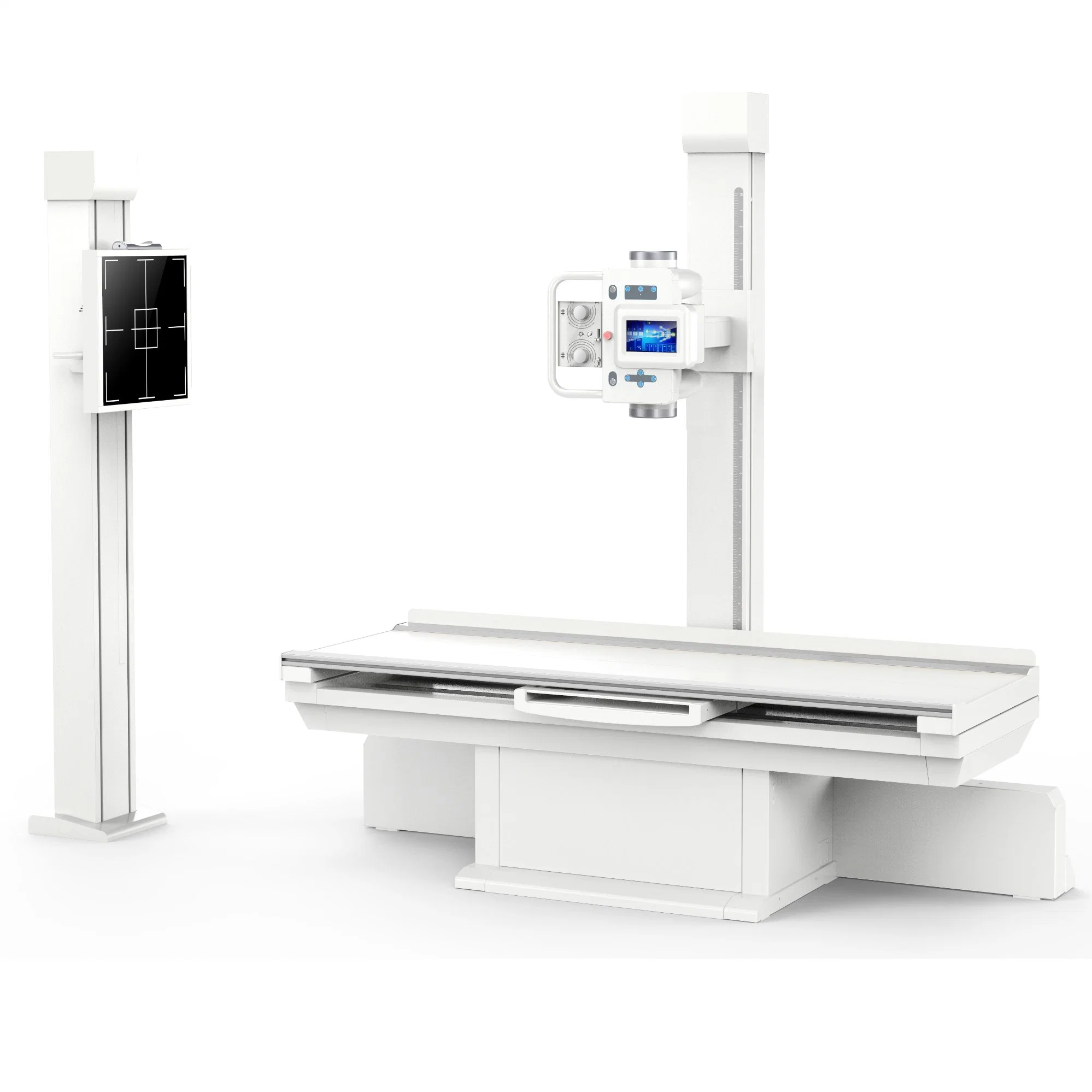 Equipamento hospitalar Medical digitais de raios X de tórax 50kw Railless máquina concebida para uma fácil instalação