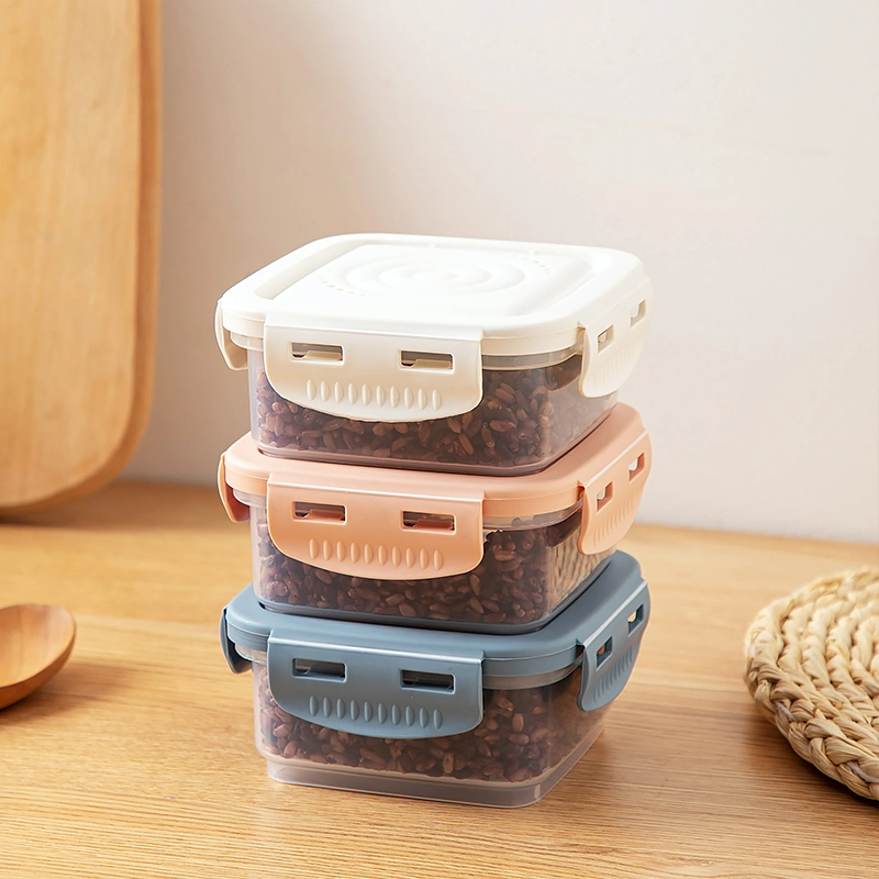 Plastic Rice Storage Box with Lid Food Coarse Grain Storage Container Kitchen Steamble Organizer