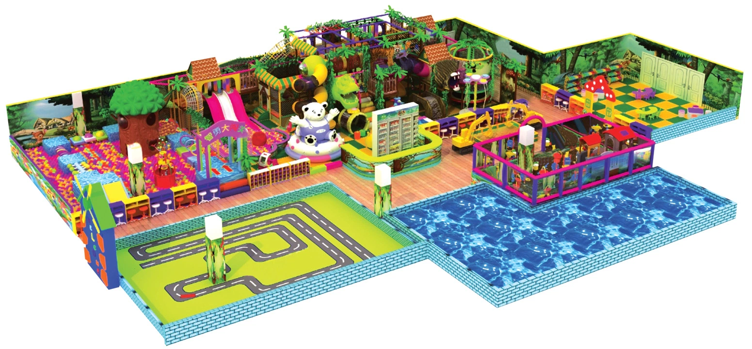 Imported LLDPE Kids Fancy Design Indoor Playground with Big Ball Pool